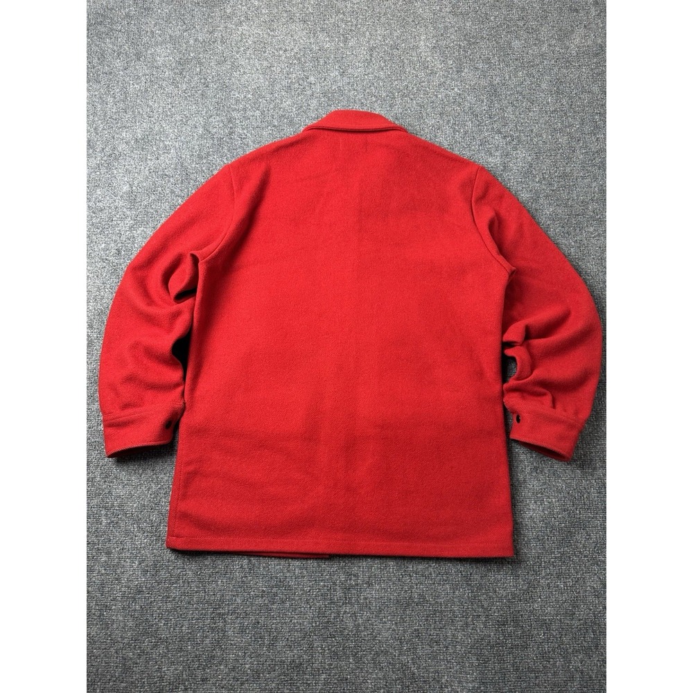 Mens Wool Pendleton Red Zip Front Jacket 1960s Made in USA, Size M - Picture 2 of 12